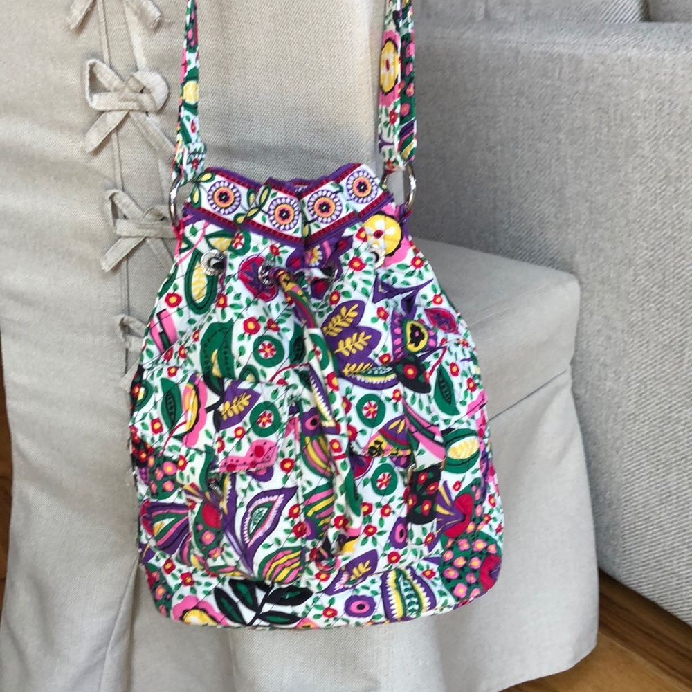 Viva La Vera Crossbody Drawstring Bucket Bag